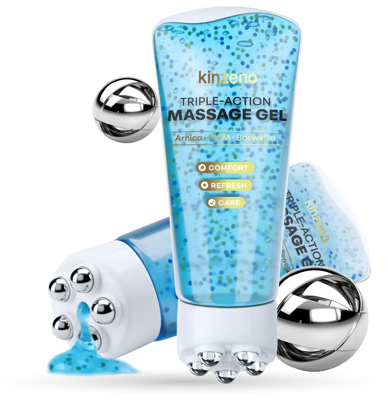 Флакон Kinzeno Roller Gel с пет магнитни топчета